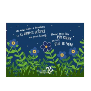 Pin badge with starry sky card