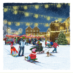 Millom Square At Christmas